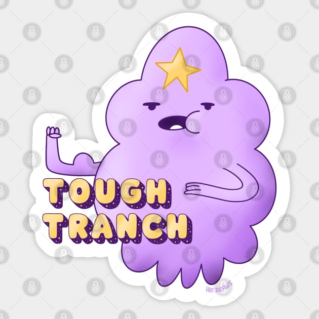 Lumpy Space Princess Tough Tranch Sticker by HofDraws